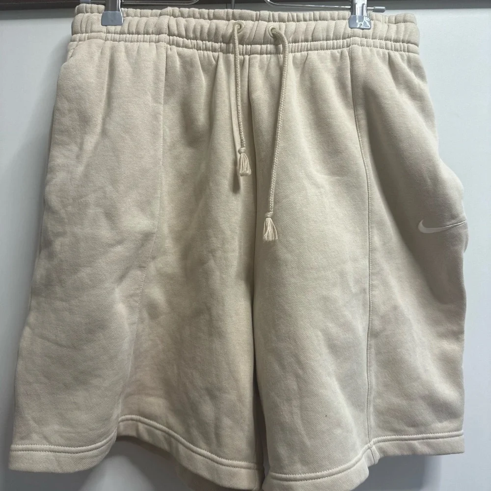 Nike Cream Athletic Shorts with Soft Fabric